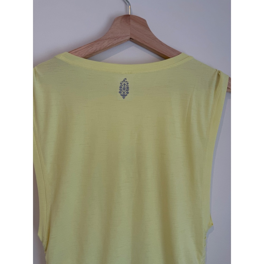 Free People Movement Tempo Sport Mode UV Protection Muscle Tee Ruched Yellow, S - Picture 3 of 7